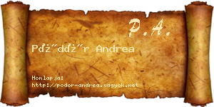 Pödör Andrea névjegykártya